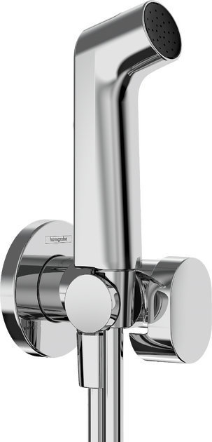 Bidė dušelis HANSGROHE Bidette 1jet S EcoSmart šaltam vandeniui su laikikliu ir 125 cm žarna, chromuotas, 29230000