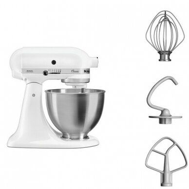 Virtuvinis kombainas KitchenAid Classic 4,3 L Balta, 5K45SSEWH