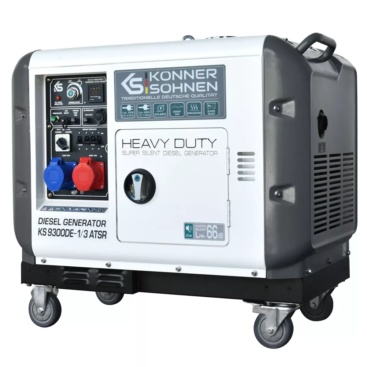 Dyzelinis generatorius 7500W, KS 9300DE 1/3 ATSR (EURO V), KÖNNER & SÖHNEN