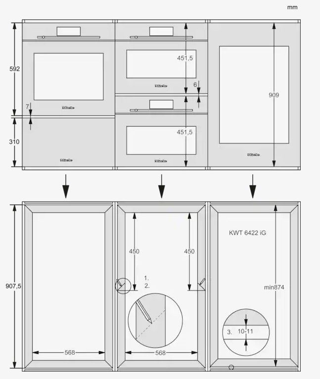 Įmontuojamas vyno šaldytuvas Miele KWT 6422 iG Įmontuojamas vyno šaldytuvas Miele KWT 6422 iG