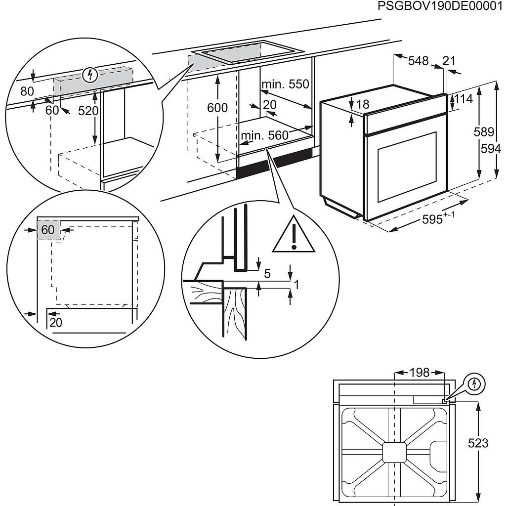 Orkaitė AEG TH6XB53PB