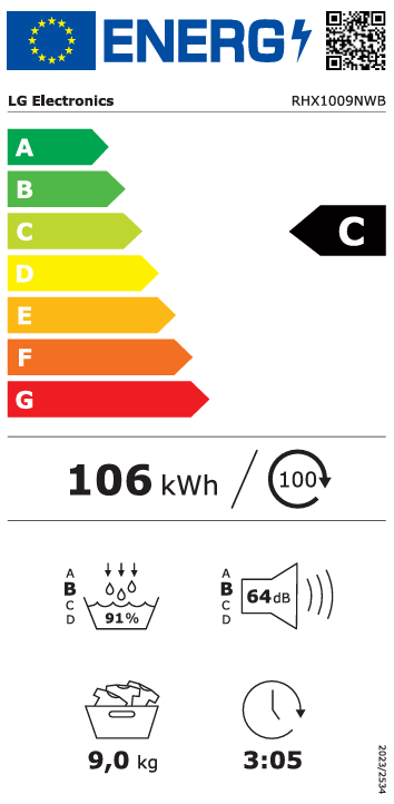 Džiovyklė LG RHX1009NWB Džiovyklė LG RHX1009NWB