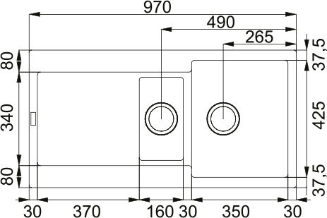 Plautuvė Franke MGR 651-97 juoda 1140176602