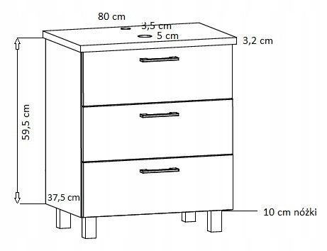 Spintelė ROMA 80cm, baltos sp. 551499 Spintelė ROMA 80cm, baltos sp. 551499