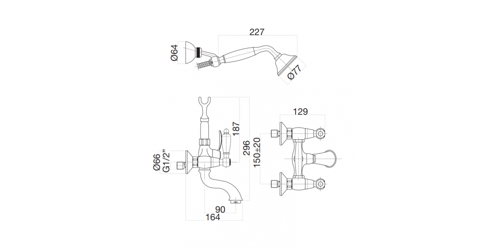 Maišytuvas voniai Fiore COLONIALE, aukso spalvos,02OO0601