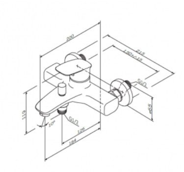 Maišytuvas voniai AM.PM Spirit 2.1 Maišytuvas voniai AM.PM Spirit 2.1