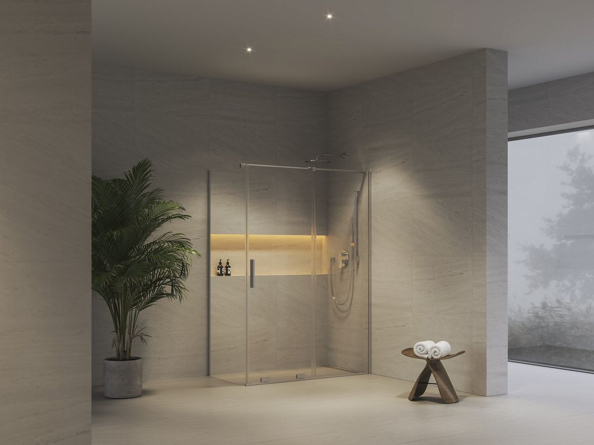 Dušo sienelė Ravak ROPS 80, blizgi+stiklas Transparent, X90V40C00Z1