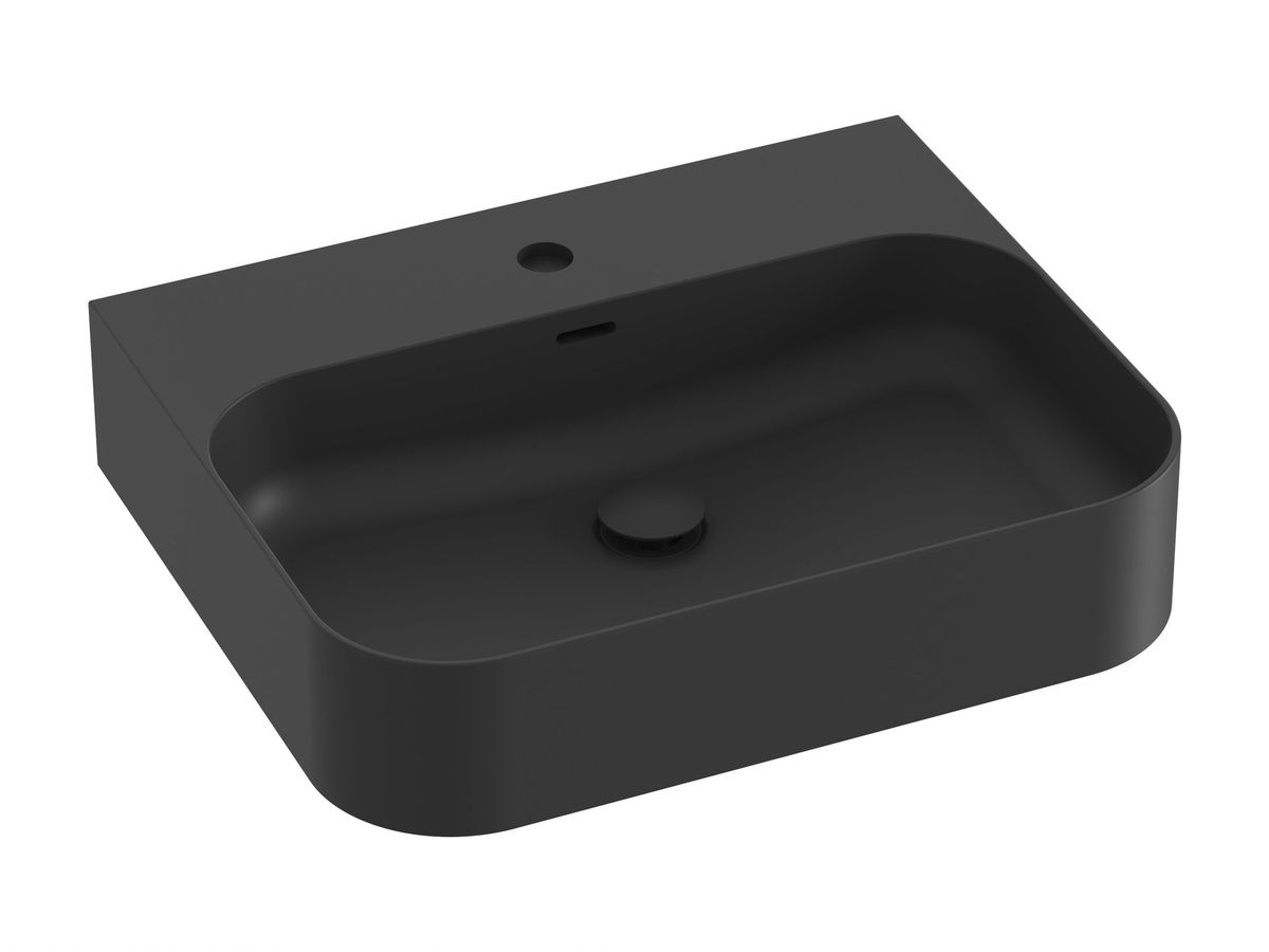Keraminis praustuvas Ravak Ceramic Slim Wall R 55 N, matinės juodos, XJX0D155005