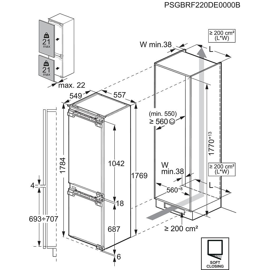 Šaldytuvas AEG TC8MS181CC Šaldytuvas AEG TC8MS181CC