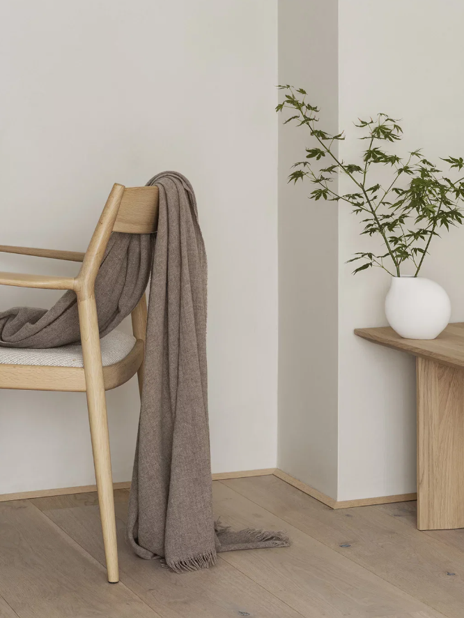 Pledas Blomus MERINO, 130x200cm, rusvai pilka, 66525 Pledas Blomus MERINO, 130x200cm, rusvai pilka, 66525