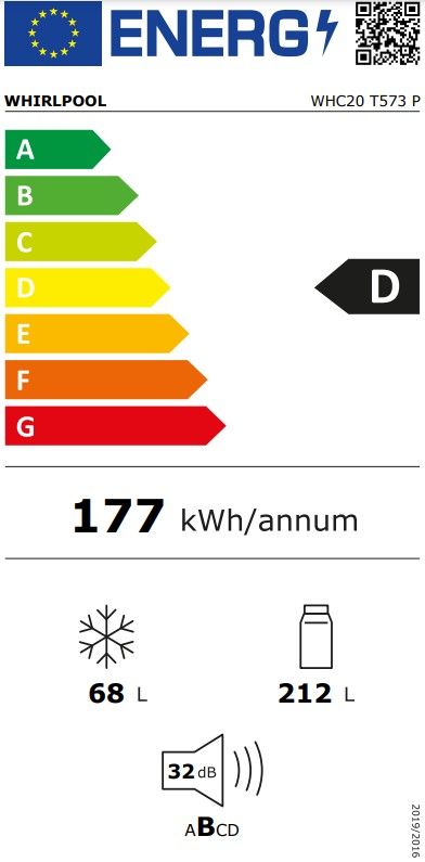 Šaldytuvas Whirlpool WHC20 T573 P