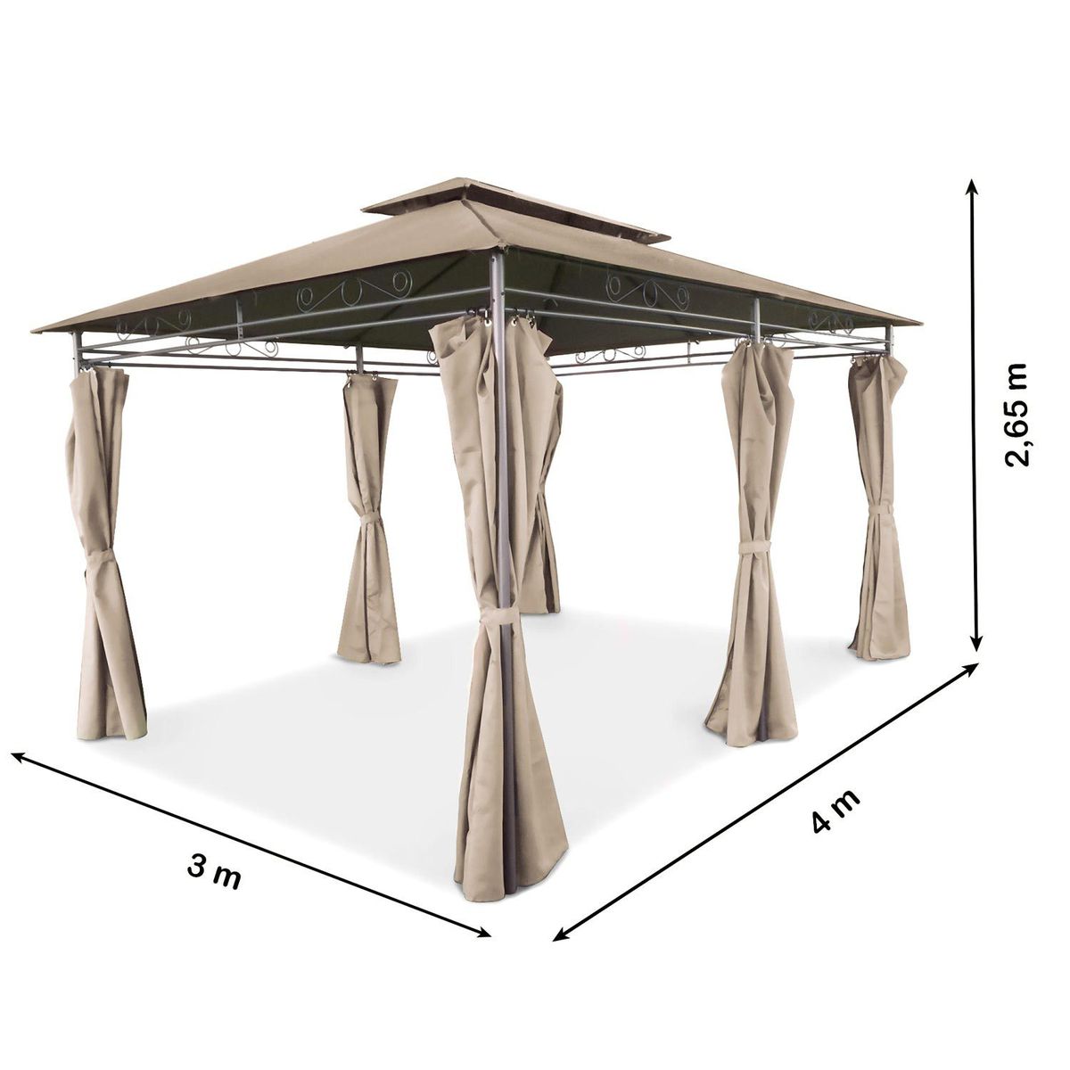 Lauko pavėsinė 3x4 m