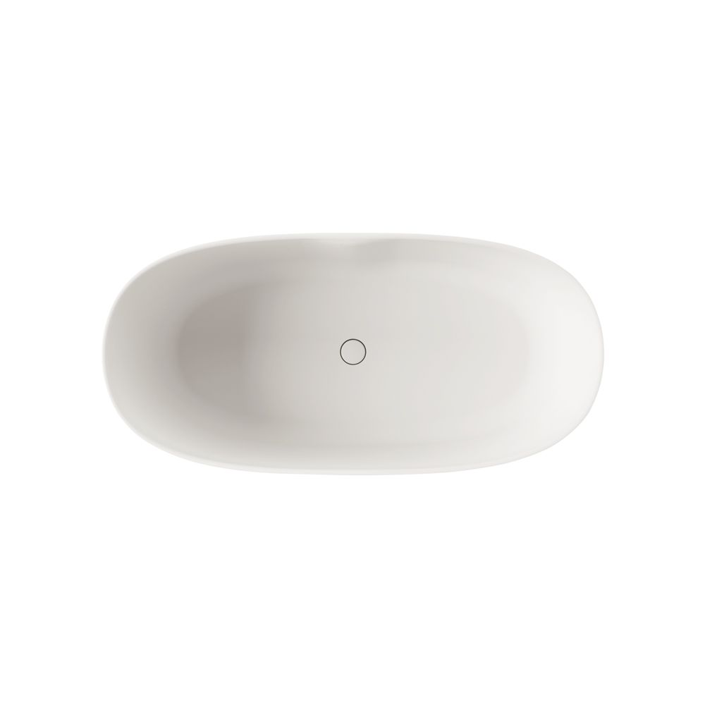 Akmens masės vonia PAA Perla 145x71 cm, balta blizgi, VAPERL145/00