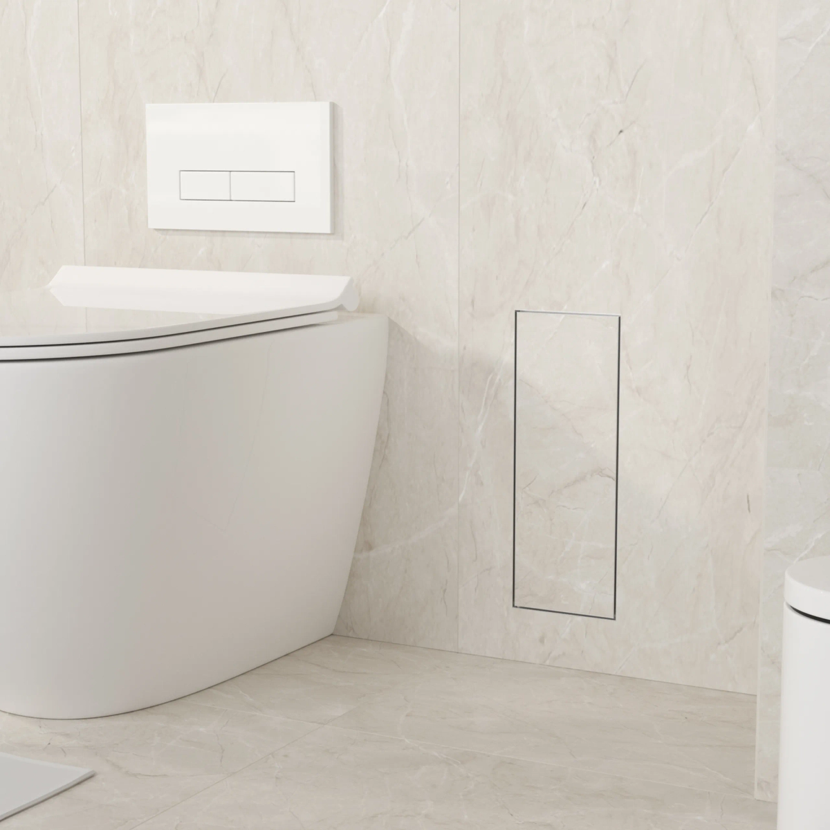 Potinkinė WC šepečio lentyna Balneo Wall Box Brush "S" Left - kairės pusės, įklijuojamai plytelei, nerūdijantis plienas B0401060104-01 Potinkinė WC šepečio lentyna Balneo Wall Box Brush "S" Left - kairės pusės, įklijuojamai plytelei, nerūdijantis plienas B0401060104-01