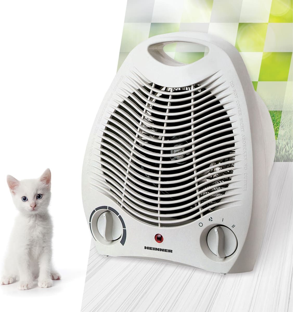 Elektrinis šildytuvas, termoventiliatorius 1000/2000W HFH-L2000WH HEINNER Elektrinis šildytuvas, termoventiliatorius 1000/2000W HFH-L2000WH HEINNER