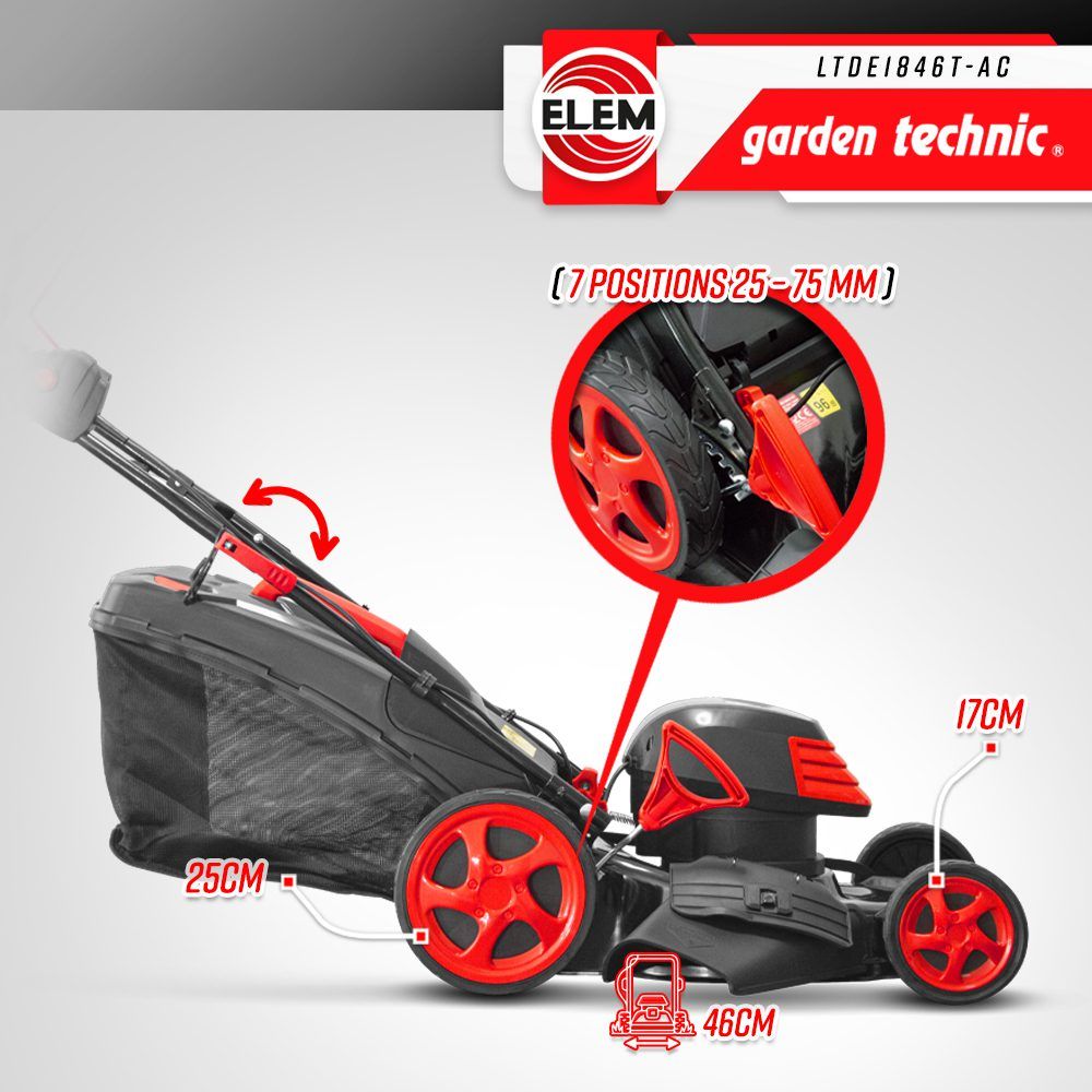 Elektrinė vėjapjovė 1800W ELEM GARDEN LTDE1846T-AC Elektrinė vėjapjovė 1800W ELEM GARDEN LTDE1846T-AC