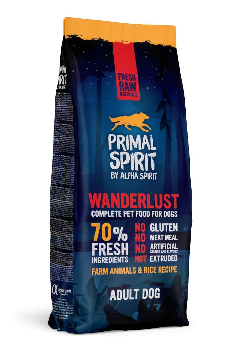 PRIMAL Wanderlust Adult Dog drėgnas pašaras šunims 12kg, PRIM0112