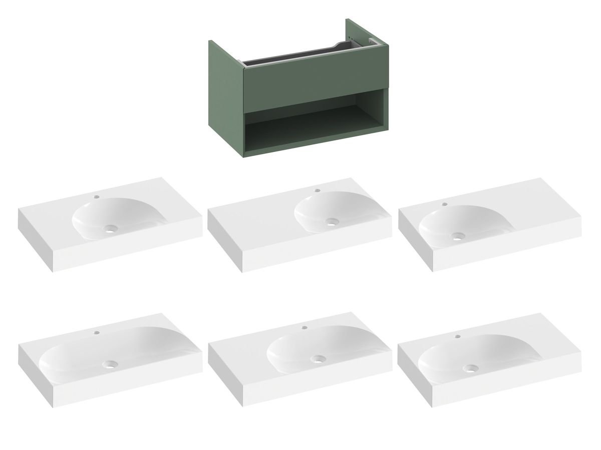 Spintelė po praustuvu Ravak SD Lite 80 Grey Green X000001864