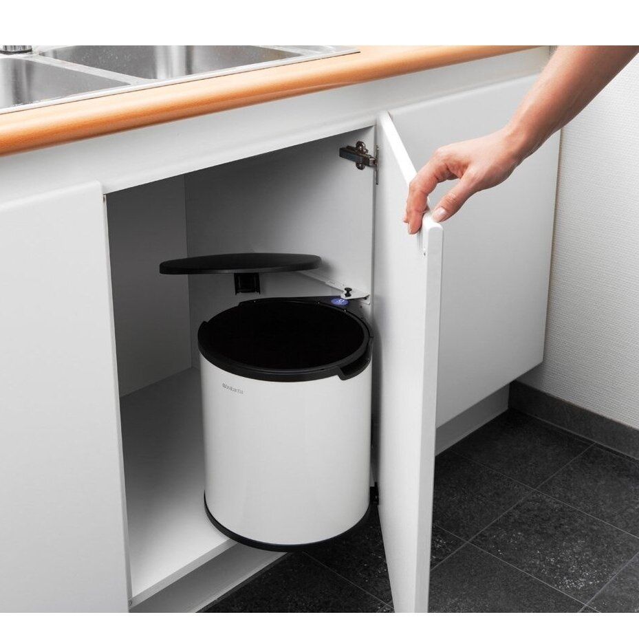 Montuojama šiukšlių dėžė Brabantia 15L, balta 428081