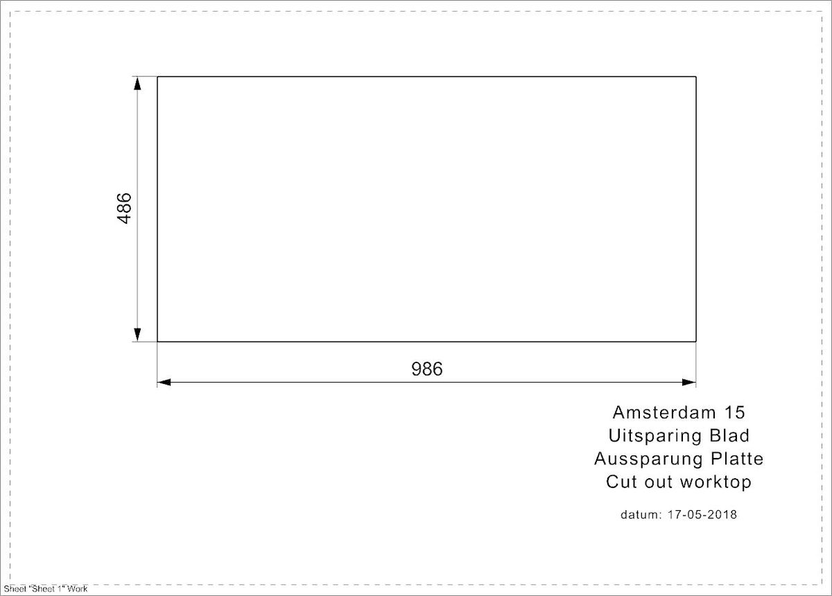 Granitinė plautuvė Reginox Amsterdam 15, 100x50 cm balta R30950