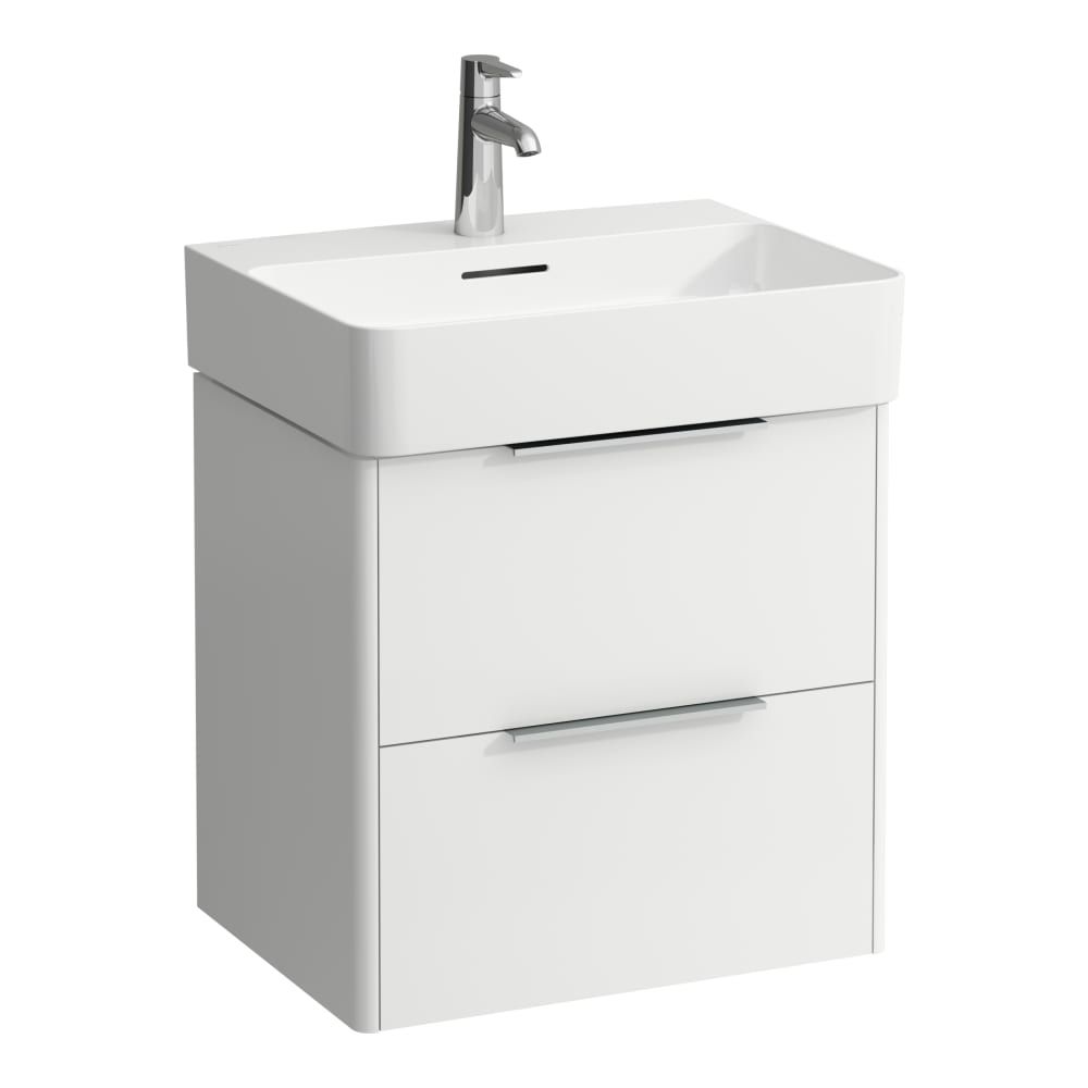 Spintelė praustuvui BASE 533x527x391 mm., su dviem stalčiais, balta matinė H4021921102601