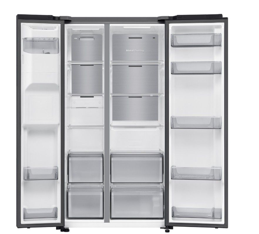Side by side šaldytuvas Samsung Bespoke AI, SBS AI Energy mode, RS70F64KEFEO