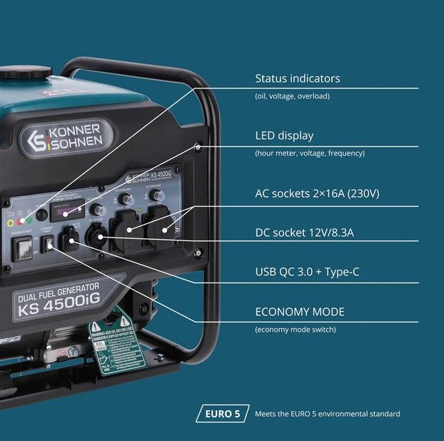 Inverterinis generatorius KS 4500iG KONNER amp SOHNEN Inverterinis generatorius KS 4500iG KONNER amp SOHNEN
