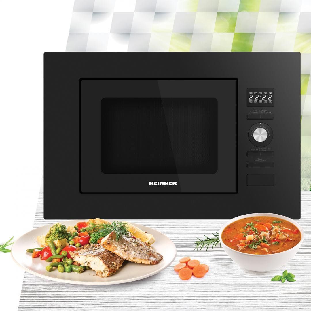 Įmontuojama mikrobangų krosnelė 800W, 20L HMW-MDBI20GDBK HEINNER Įmontuojama mikrobangų krosnelė 800W, 20L HMW-MDBI20GDBK HEINNER