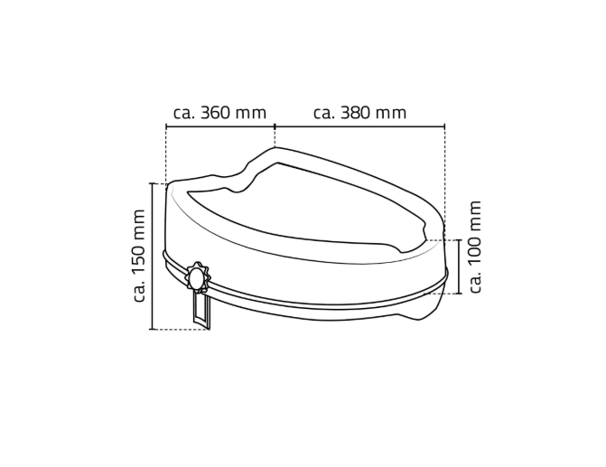 Paaukštinimas tualeto sėdynei Ridder Sam, 10cm., A102001 Paaukštinimas tualeto sėdynei Ridder Sam, 10cm., A102001