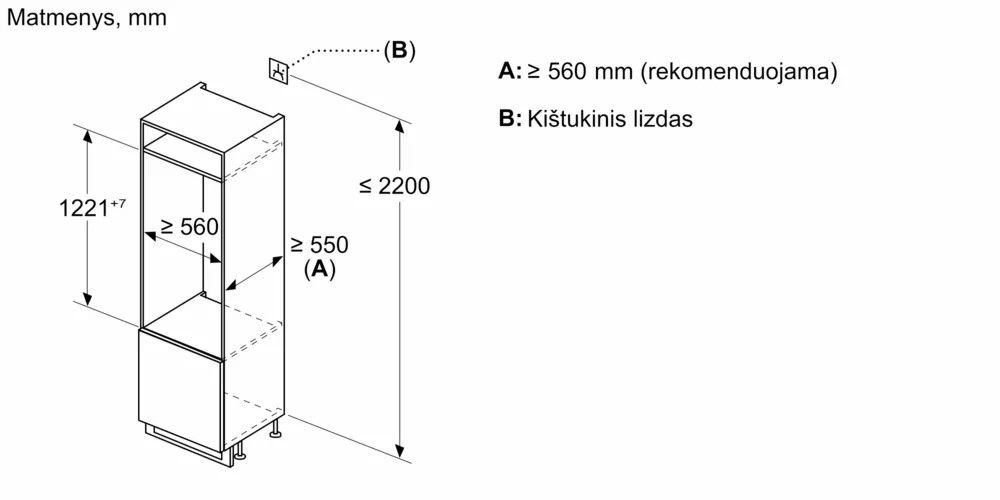 Įmontuojamas šaldytuvas Bosch KIR41NSE0