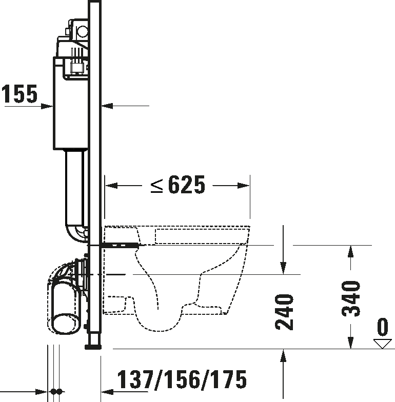 Potinkinis rėmas unitazui Duravit DuraSystem Basic, WD1020000000