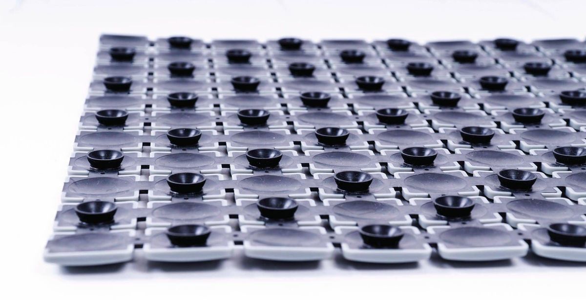 Neslystantis vonios kilimėlis Ridder Nevis, pilkas, 39x68cm, 6108007