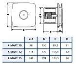 Ventiliatorius CATA X-MART 12 MATIC