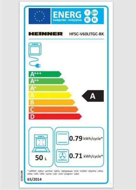 Viryklė kombinuota HFSC-V60LITGC-BK HEINNER Viryklė kombinuota HFSC-V60LITGC-BK HEINNER