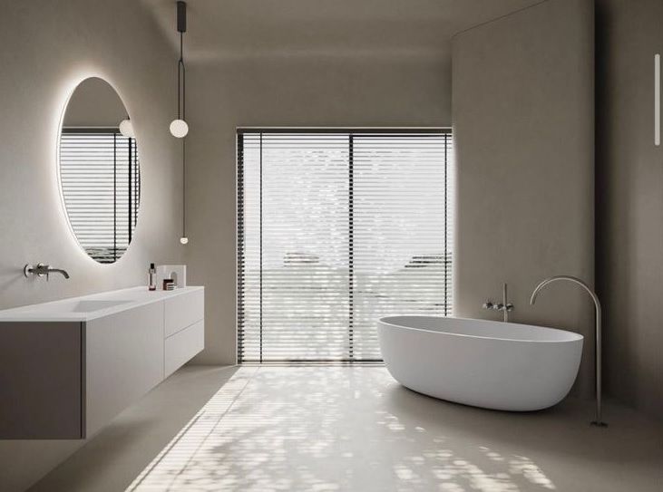 Akmens masės laisvai statoma vonia RIHO Bilbao 150x75 cm