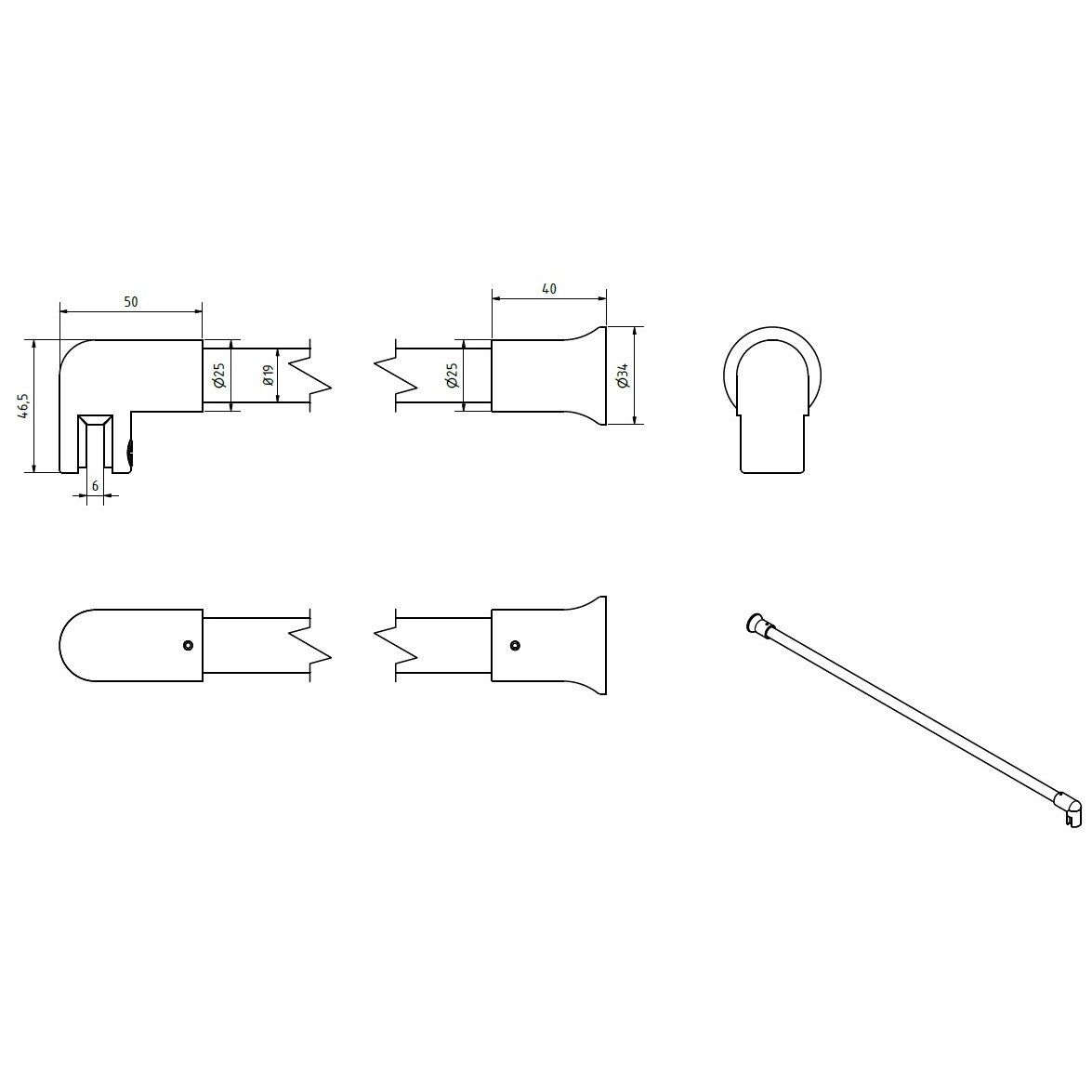 Dušo sienelė Brasta Glass Dija 140 cm, skaidrus stiklas