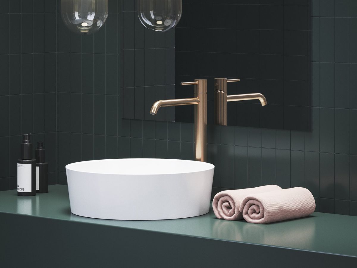 Praustuvo maišytuvas Ravak Espirit 340 mm be dugno vožtuvo, Rose Gold Brushed X070348