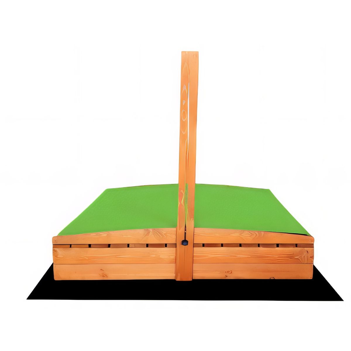 Impregnuota smėlio dėžė HATIS, 120x120 cm, su žaliu stogeliu ir 250 kg smėlio Impregnuota smėlio dėžė HATIS, 120x120 cm, su žaliu stogeliu ir 250 kg smėlio