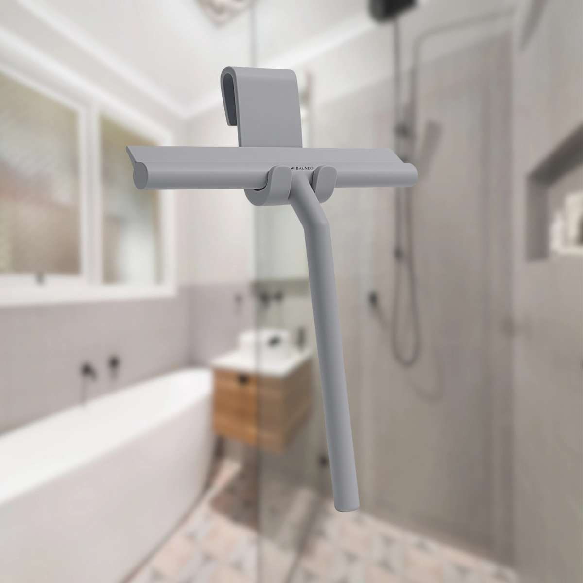 Stiklo valytuvas dušo kabinai Balneo P0202051010-1, pilkas