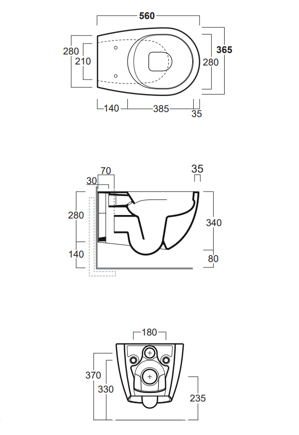 WC puodas pakabinamas VIGNONI Rimless 56*36,5 cm, tvirtinimai VI18/F85 MOKA MATT