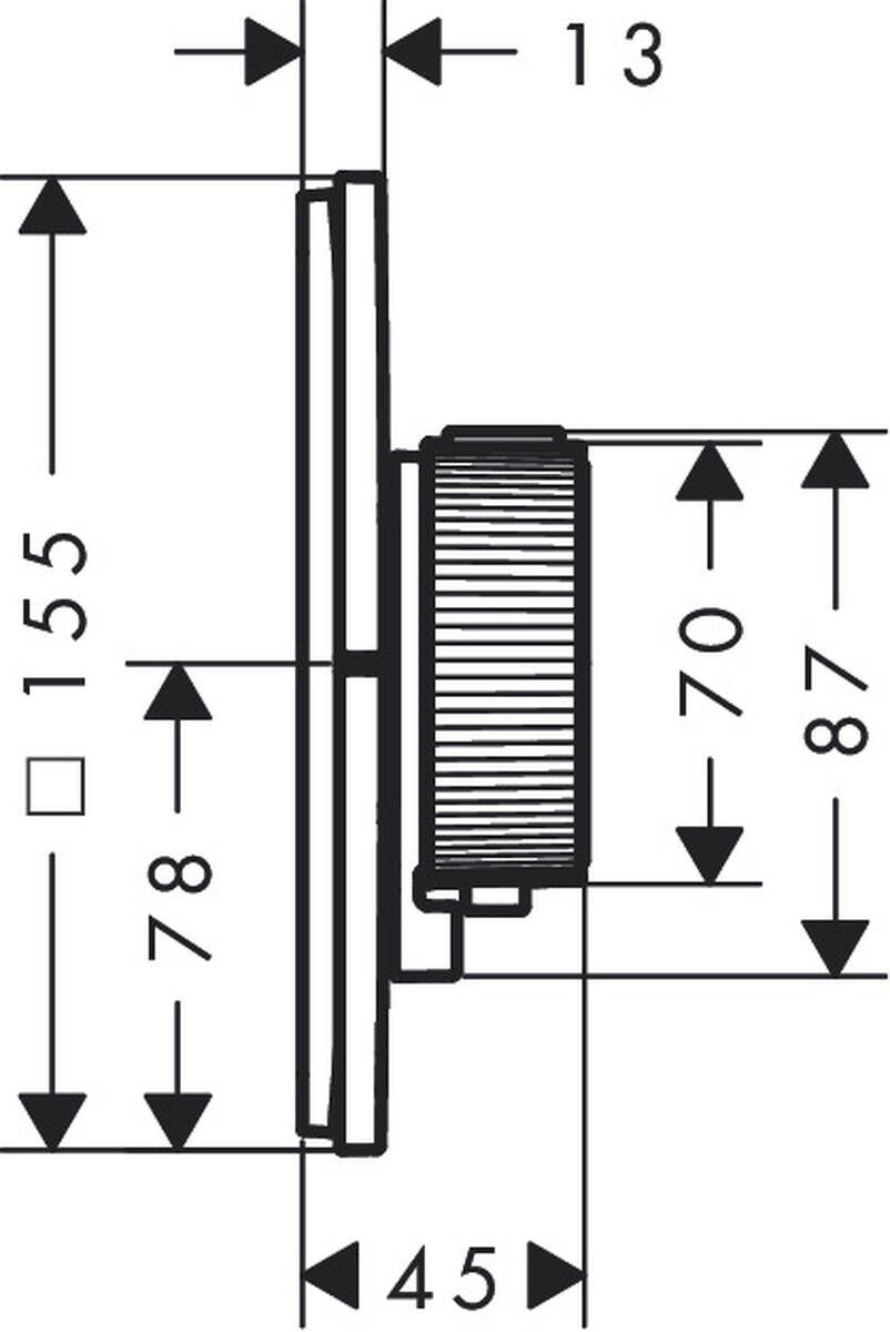 Termostatinis maišytuvas AXOR softsquare 2 krypčių, bronza, 36754140