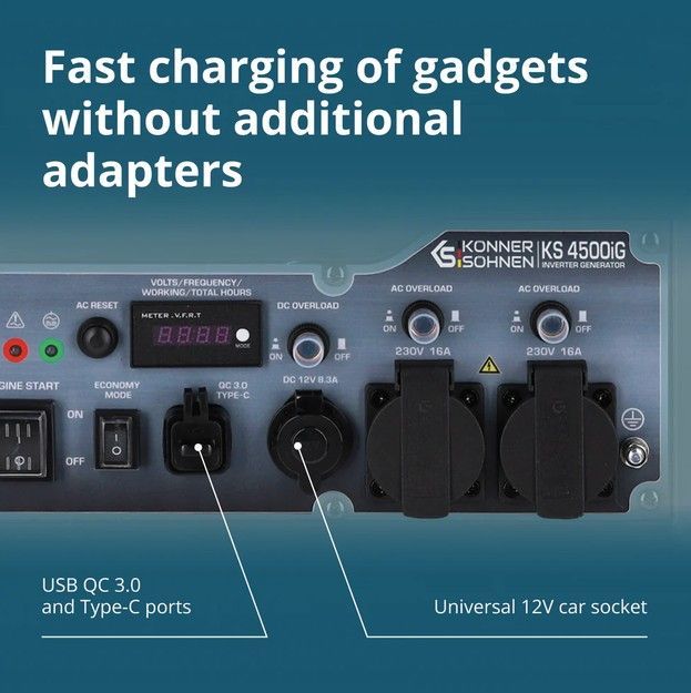 Inverterinis generatorius KS 4500iG KONNER amp SOHNEN Inverterinis generatorius KS 4500iG KONNER amp SOHNEN