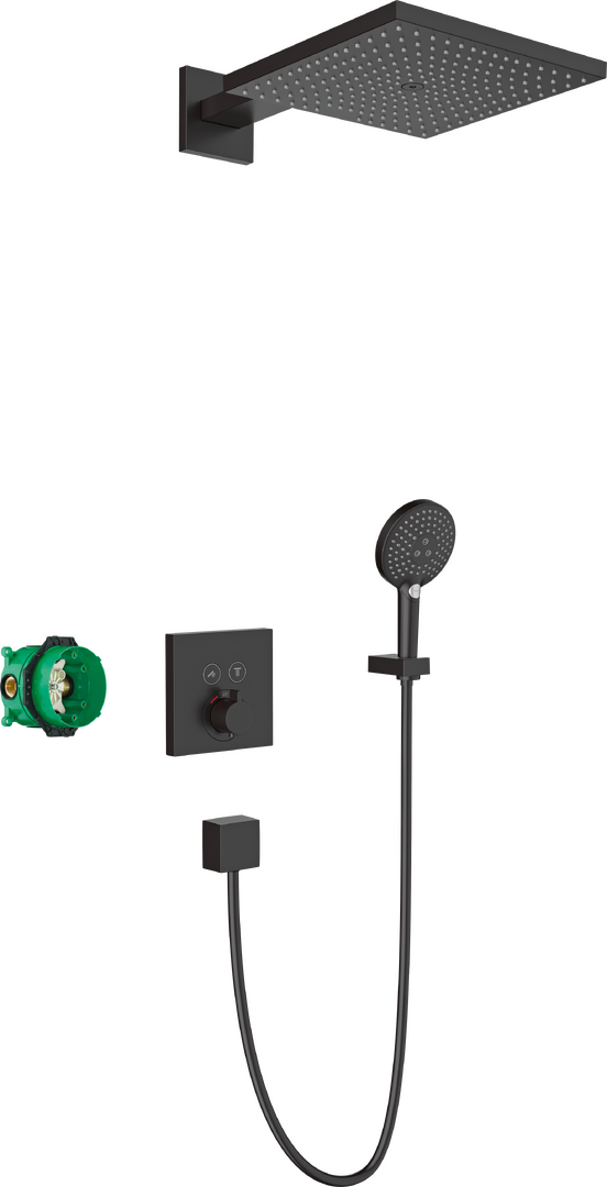Potinkinis dušo komplektas Hansgrohe Raindance E, mat. juoda 27951000