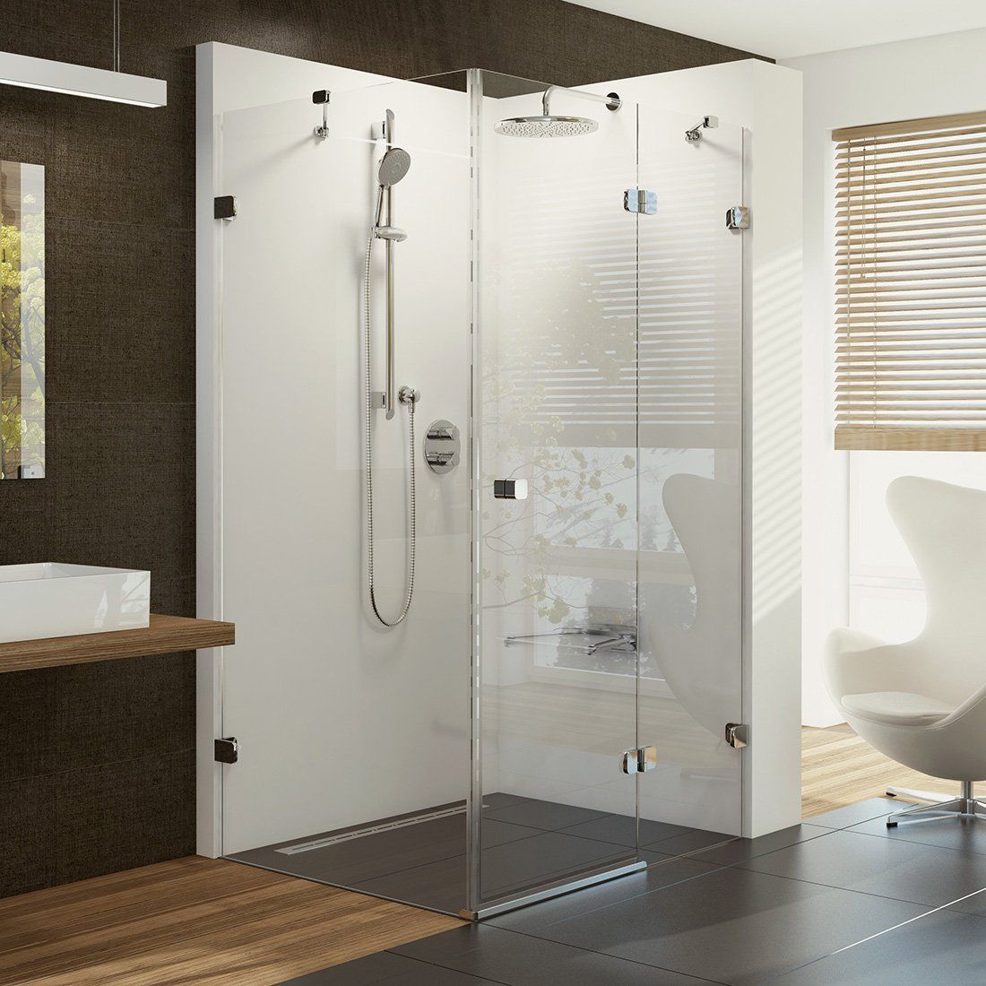 Dušo kabina Ravak BSDPS-80/80 R chromas+stiklas Transparent 0UP44A00Z1