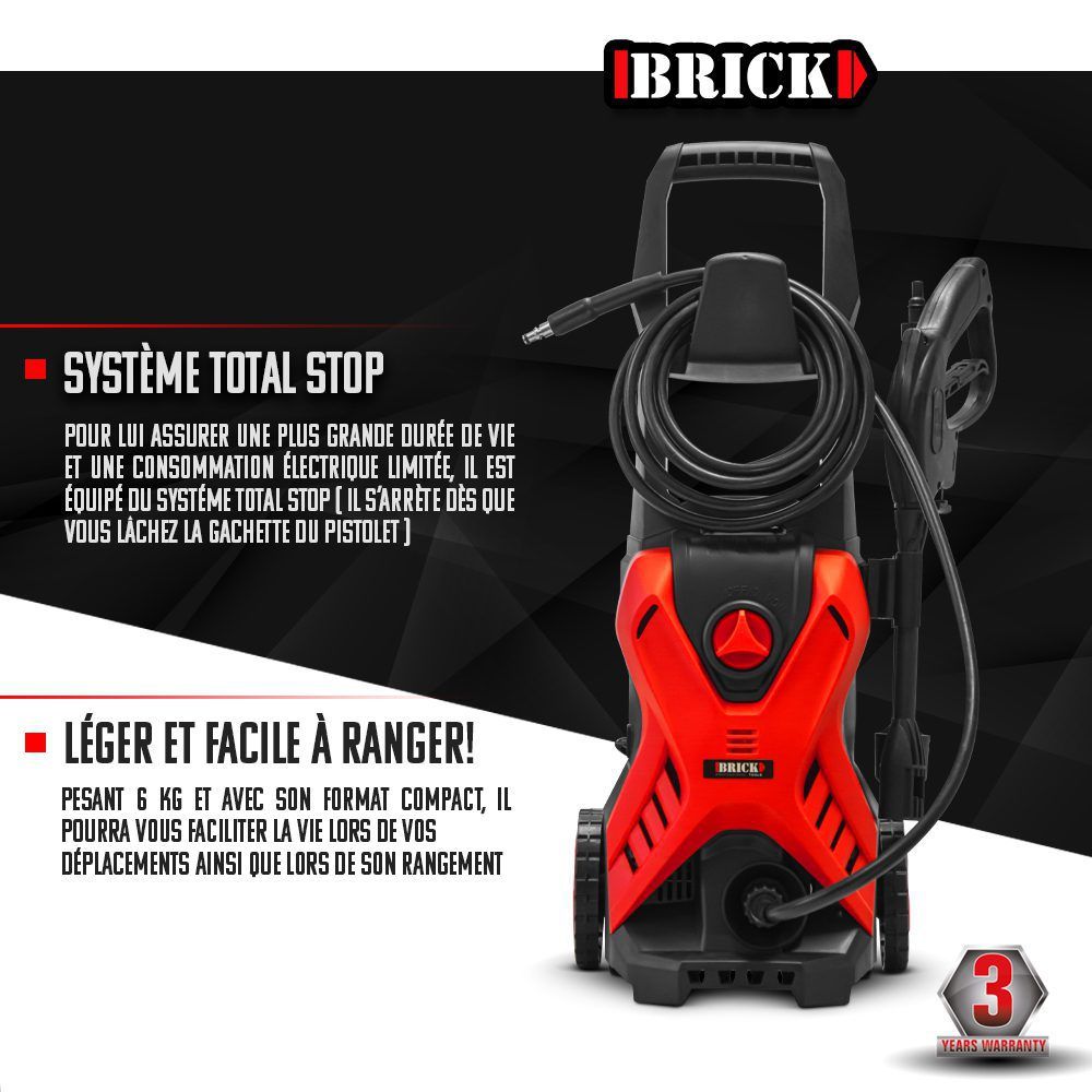 Aukšto slėgio plovykla Brick, 1700 W, 35 bar
