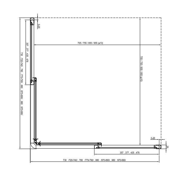 Dušo kabina 90x90, 14V703O2ZGS