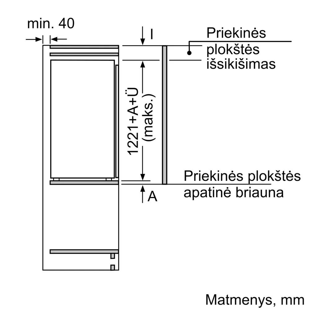 Įmontuojamas šaldytuvas Bosch KIR41NSE0