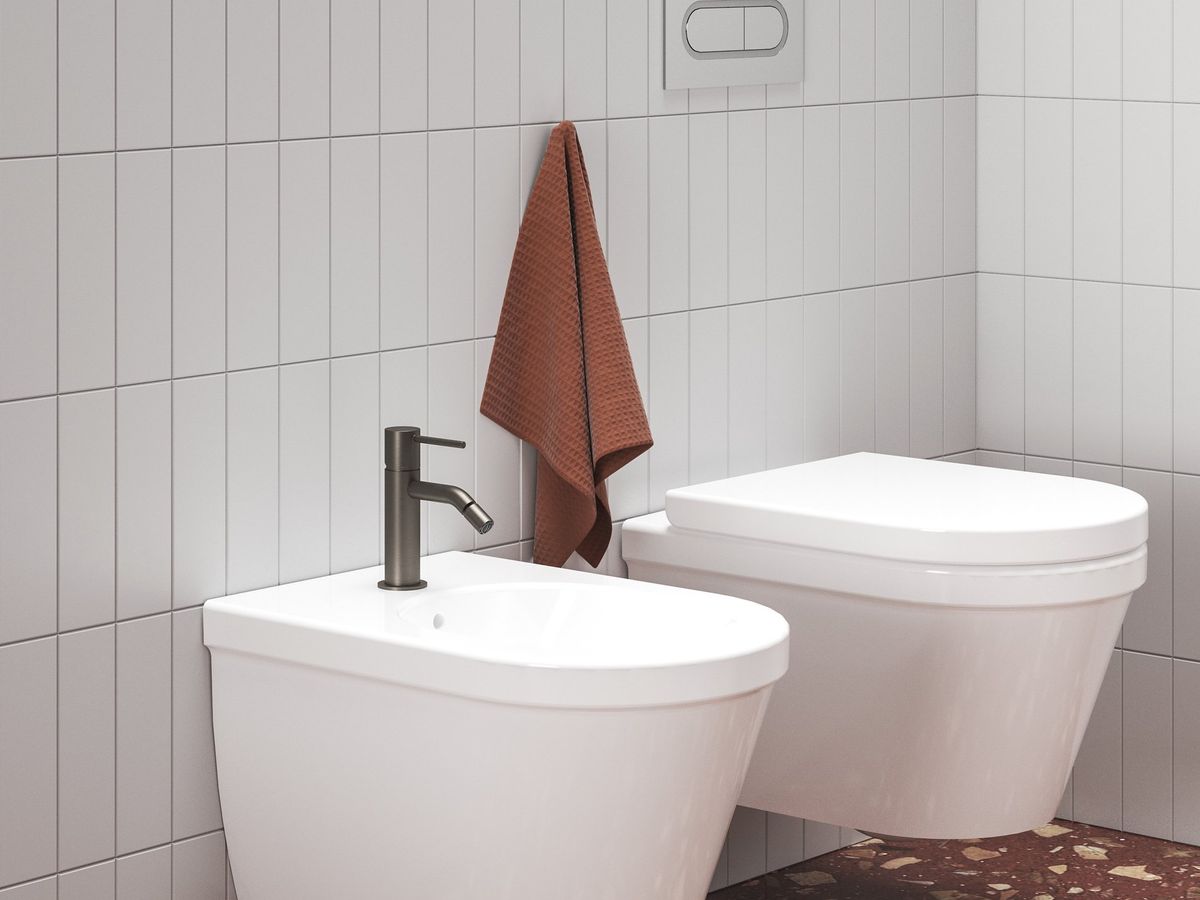 Bidė maišytuvas Ravak Espirit 154 mm,be dugno vožtuvo, Graphite Brushed X070318