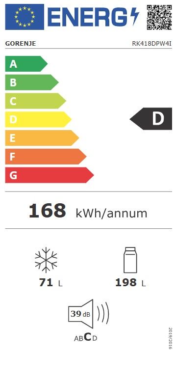 Šaldytuvas Gorenje RK418DPW4I