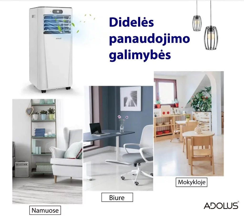 Mobilus oro kondicionierius Adolus ARCTIC A2600H su šildymo funkcija